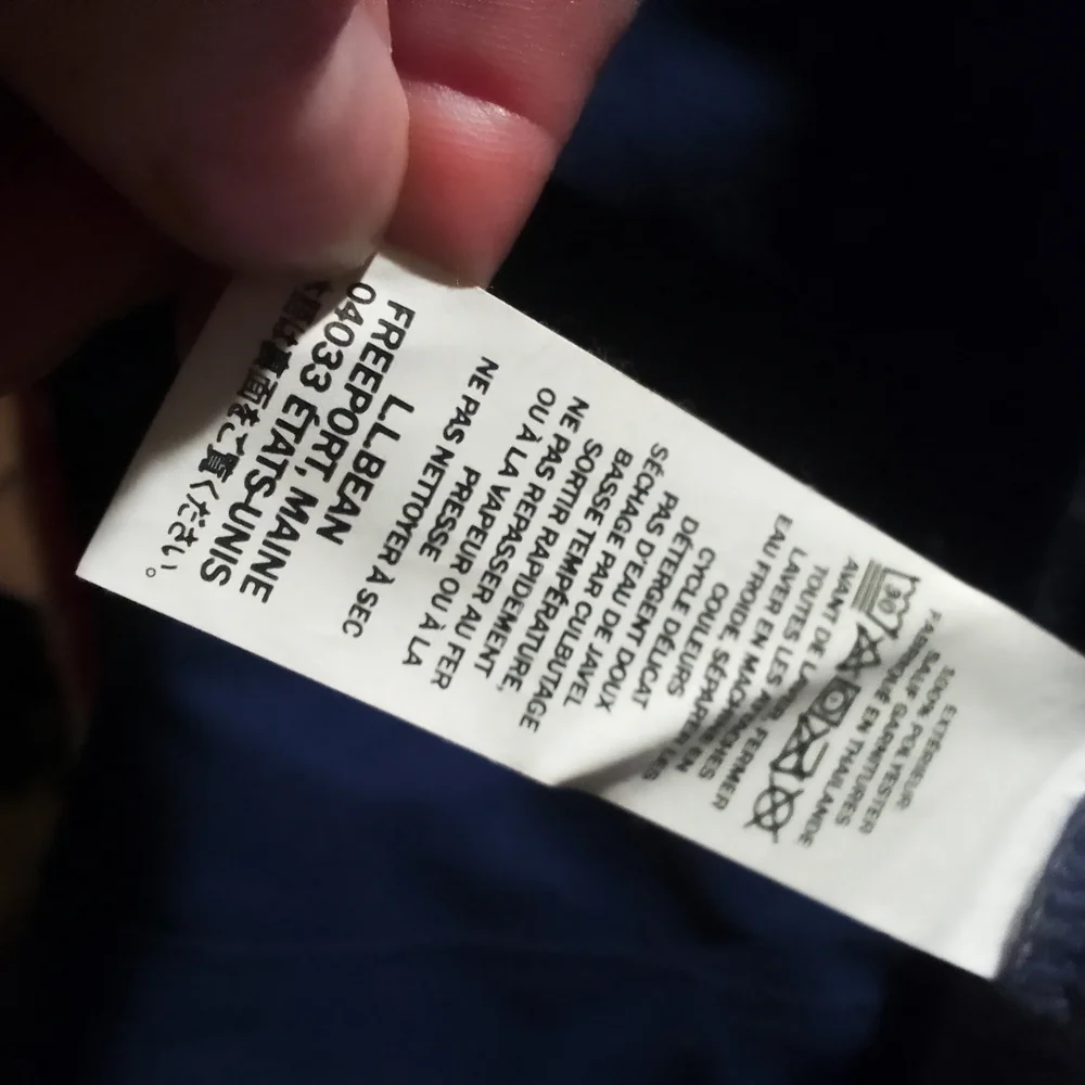 L.L. Bean Men's Blue Jacket It's Waterproof Nylon And Polyester And Fleece Large
